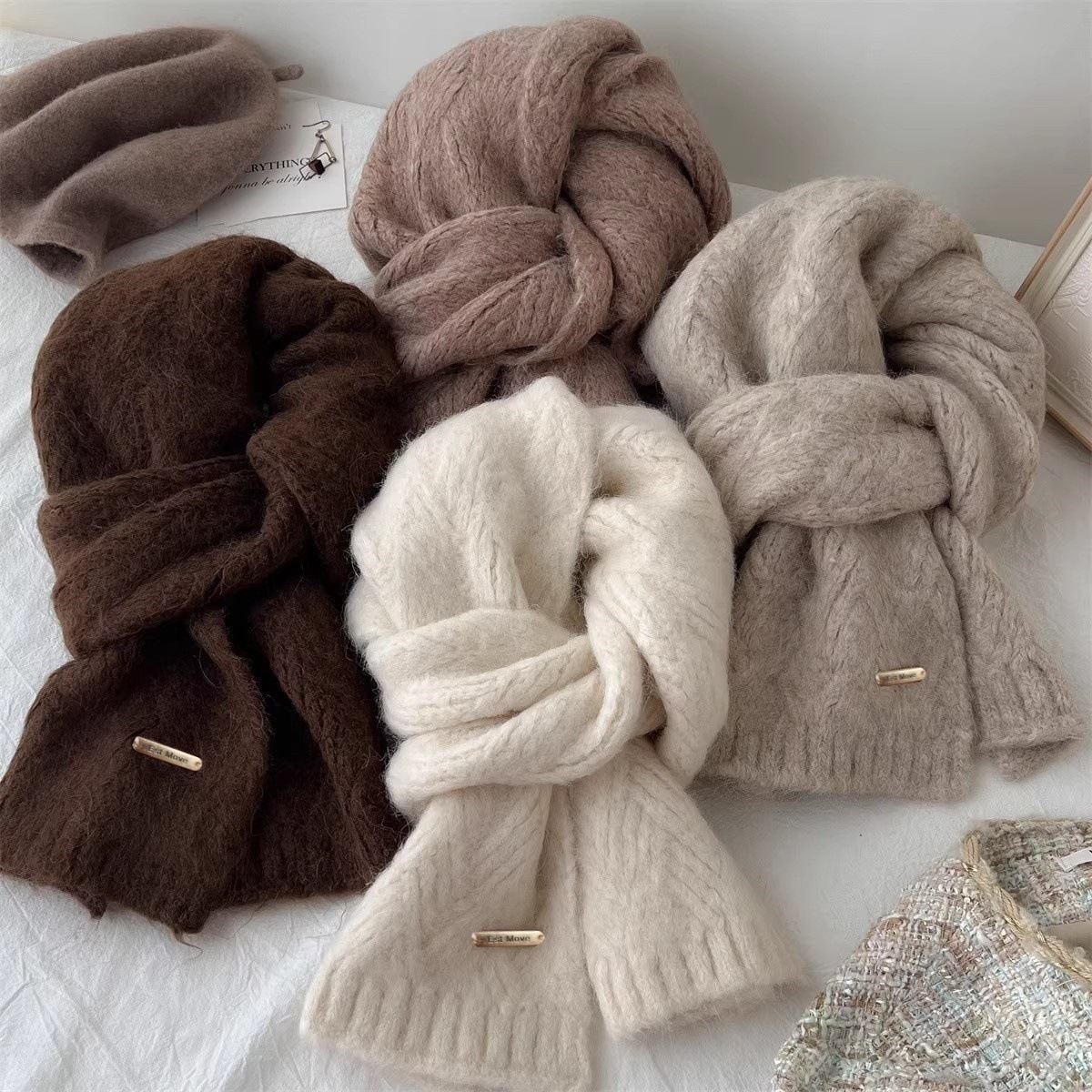 Hochwertiger Wollschal für Dam – Muffler Men Wool Bewertung und Preis